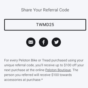 Peloton coupon code-$100 off accessories